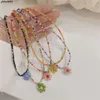 Collier en cristal coloré Style Ins, Version coréenne, petite marguerite, accessoire de fleur mignon et doux 9k4c