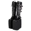 Botas de impressão angelical Mori Girl Women Women Botas de motocicleta Lady Lolita Punk Boots Woman Woman Super High Heels Pumps Wedges Sapatos 20cm Rivets 46