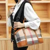 Womens and Plaid Large Capacity for Commuters Office Workers Handheld One Diagonal Straddle factory outlet sale