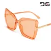 New Butterfly T-shaped Sunglasses Big Frame Sunscreen Womens Net Red Glasses 2002