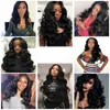 Synthetic Wigs Natural Black Wig Female Chemical Fiber Hair Curtain Body Wave Black Big Wave Snake Curly Hair Curtain For Women 240329