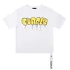 paars T-shirt heren designer T-shirts heren unisex casual korte mouw paarse letterprint hiphop straat korte tee