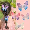 Accessoires pour cheveux, épingles à cheveux mignonnes pour filles, grand pince papillon pour filles, ailes mobiles colorées, perles, Barrettes pour filles, ornements