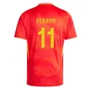 Espanha 24 25 Jersey de futebol Morata Ferran Asensio 2024 Copa da Copa da Copa Espanhola Camisa de futebol da equipe nacional 2025 Homens Kit de crianças