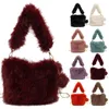 Sacs à bandoulière femmes sac à bandoulière flou polyvalent mignon Hobo mode chaîne bandoulière décontracté avec pompons automne hiver Shopper