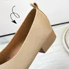 Jurk Schoenen 2024 Vrouw Comfortabele Vierkante Neus 4 cm Hak Vrouwelijke Rode Barefoot Mary Jane Casual Veelzijdige Zachte Werk Loafers