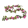 Decorative Flowers Mauve Artificial Vine Garland Flower Hanging Rose Basket Fall Centerpieces