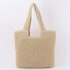 Fashion Simple One Shoulder Straw Bag Mori Style Hand-Woven Bag Casual Versatile Large Capacity Beach Bag