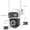 QX114 HD PIR Motion Detection IR Night Vision Waterproof V380 binocular surveillance cameras Outdoor T6 WIFI Security Camera