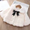 Jackets 1-3Year Baby Girls Jacket Autumn Winter Warm Faux Fur Coat For Princess Outwear Fashion Plush Children Clothing