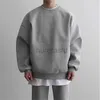 Sweat-shirt à capuche pour hommes, couleur unie, 100% coton, col rond, automne et hiver, ample, Hip hop et 24318