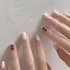 Faux ongles 24 pièces courts avec patch amovible à tête carrée