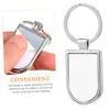 Keychains 5/10/20pcs Sublimation Key Ring Heat Holder Keyrings Charm White Tags Decorative Labels