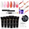 Sèche-ongles Coscelia Poly Nail Extension Gel Nail Kit Gel Polish Nail Brush Soak Off Extension Gel Nail Art Design Starter Tout pour Manucure