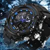 Wristwatches 2024 Men Wrist Watch For Male Clock 50M Waterproof Alarm Dual Display Digital Watches Sports Dropship