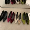 Flats 2023 Spring Nieuw merk Women Flat Heel Shoes Mode ondiepe mond slip op dames elegante casual loafers puntig teen ballet