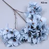 Fiori decorativi Nebbia artificiale Blu Matrimonio Fiore di seta Plastica Disposizione fai da te Simulazione di colore Christma Home House Deco Accessor