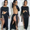 Beach Outfits For Women Bath Exits Pareo Cover Up Bathing Suit Ups Outlet Cape Swimsuit Sexy Long Sleeved Hollowed Out Backless