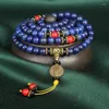 Strand Lapis Lazuli Stone Japamala Armband 108 Buddhist Prayer Bead Mala män Kvinnor Läkar Energy Protection Jewelry