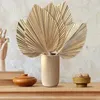 Decoratieve platen 5 stks natuurlijke gedroogde palmbladeren tropische fans boho droge decor voor thuiskeuken bruiloft