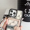 Luxury Designer Leather Phone Case for iPhone 15 Pro Max 14 13 12 Pro Plus Fashion Brand Back Cover Cases Wallet Card Holder Pocket Purse Crossbody girl