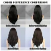 Wigs Synthetic Loose Straight Wig for Women Daily Party High Density Natural Middle Part Layered Black Hair Wigs with Curtain Bangs