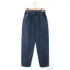 Kvinnors jeans överdimensionerade sommar harem kvinnor casual baggy pantalones koreanska mode elastiska hög midja denim byxa löst tätt z27