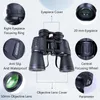 Teleskop Topoptical 20x50 Binoculars Professional med förvaringsväska för resande jaktfiske stort okular