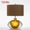 Table Lamps TEMOU Nordic Modern Glaze Lamp Fashionable Art Iiving Room Bedroom El LED Personality Originality Desk Light