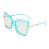 New Butterfly T-shaped Sunglasses Big Frame Sunscreen Womens Net Red Glasses 2002