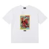 Kith for Spider Comic Spider Man estampa americana moda masculina e feminina casual algodão solto camiseta de manga curta