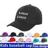 Ball Caps Custom Logo Kids Jongen Meisjes Sport Hoed DIY Borduren Honkbal Voor Kinderen Ingericht Verstelbare Trucker Hoeden Gorros