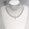 Modna biżuteria Naszyjniki oblasyfikowane wysokiej jakości szterling Sier okrągły i bagietowy łańcuch moissanite dla mężczyzn