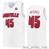 NCAA College Basketball 35 Maglia Darrell Griffith 31 Wes Unseld 3 Peyton Siva 24 JaeLyn Withers 22 Deng Adel Donovan Mitchell 45 University Stitched Rosso Bianco Nero