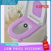 Toilet Seat Covers 1/2PCS Waterpoof Cover Washable Bathroom Pad Cushion With Handle Mat Bidet Accessories