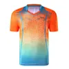 Camiseta de tenis con estampado de secado rápido para hombre y mujer, camiseta de ocio de manga corta de verano, uniforme de bádminton para tenis de mesa, Tops 240306