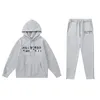 Män kvinnor designer huva träning avslappnad högkvalitativ broderad tryckmönster varma två stycken Set Loose Comfort Hoodie Sweatshirt Pants Designer