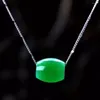 Pendant Necklaces Jewelry Gift Transport Beads Men Emerald Green Jade Necklace Agate Clavicle Chain Korean Style Female