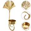 Kerzenhalter Licht Luxus Golden Leaf Wandbehang Halter Kerzenständer Metall Home Decor Eisenständer Gefäße
