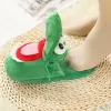 النعال جديدة تمساح القطن النعال مع تحريك الفم مضحك Nonslip Home Cotton Shoes هدايا أفخم لعبة Slippers الشتاء السيدات