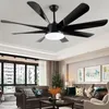 Living Room Large Size Frequency Conversion Ceiling Fan Lights Dining Simple Modern Nordic Strong Wind Creative El Hall