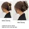 合成ウィッグスhuaya messy curly short synthetic hair chignon donut bun bun wig claw clow for women 240329
