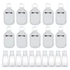 Keychains 20 Pcs Empty Travel Bottle And Keychain Holder Set Includes 30Ml Reusable Clamshell Container