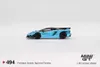 Diecast Model Cars Mini GT 1 64 Lambo LB-Silhouette Works Aventador GT Evo Baby Blue Model Carl2403