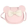 Weysfor Kinderen Peuter Baby Meisjes Prinses Schoudertassen Handtas PU Mini Leuke Vlinder Vlinderdas Messenger 240320