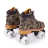 Stiefel Camouflage Quad Roller Skates 4Wheels Frau Männer 6 Farben Doppelreihe Skatenschuhe Schieber Sneaker Patinen Europa Größe 3646