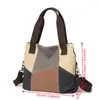 Shoulder Bags Women Handbags Crossody Bag Female Messenger Color Block Canvas