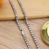 Hurtownia 6 mm mrożona biały diament CZ Bransoletka tenisowa łańcuch szyjki bioder biżuterii dla mężczyzn kobiety