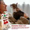Abbigliamento per cani Cappello da danza del leone 2024 Anno cinese Pet invernale multifunzionale per matrimoni Feste di Halloween Compleanni