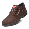 Chaussures Chaussures Chaussures hommes Sneakers Fashion Taresproof Cuir Chaussures Lumière Slip sur l'hiver épaissis, neige chaude Chaussures décontractées Zapatos Hombre